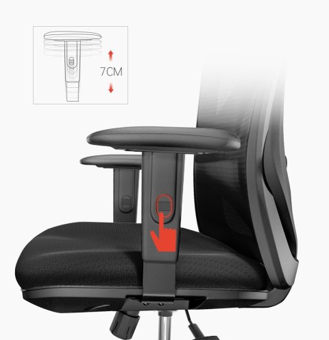 Fotel ergonomiczny ANGEL biurowy obrotowy eurOpa plus z podnóżkiem