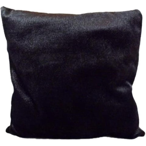 Duża poduszka dekoracyjna imitująca czarną sierść 58x58cm
