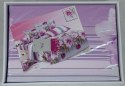 Elegancka satynowa pościel bawełniana w kolorze różowo-filotetowym