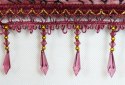 Firana bordowa w czarne kwiaty [FIR/CZER]