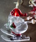 Komplet 8 LED Lamp Mikołajów na Przezroczystym Kablu, Długość 1.5m, 220V-240V do Użytku Wewnętrznego
