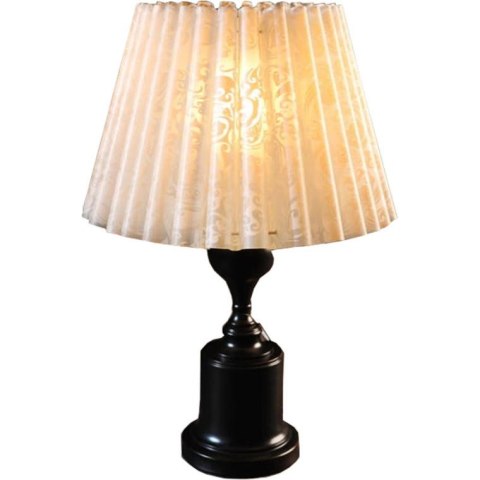 Lampa stojąca czarna ze stabilną nogą i białym plastikowym abażurem