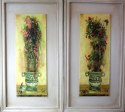 Obraz kompozycja kwiatów w donicy 1 w rozmiarze 30 x 56 cm