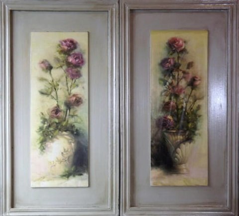 Obraz kompozycja z różami 1 w rozmiarze 30 x 56 cm