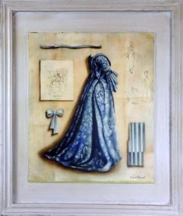 Obraz suknia niebieska 41x48 cm