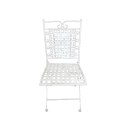 Składane Krzesło z Metaloplastyki w Stylu Prowansalskim Koloru Kremowego 90x38cm