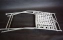 Składane Krzesło z Metaloplastyki w Stylu Prowansalskim Koloru Kremowego 90x38cm