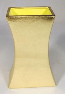 Wazon ceramiczny zwężany złoty