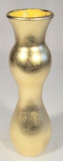 Złoty Wazon Ceramiczny o Wysokości 30 cm i Średnicy 9 cm