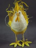 Żółty Kogut z Sizalu - Stojący, Wielkość 30x28cm
