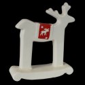 Biały Ceramiczny Renifer w Stylu Skandynawskim o Wysokości 16,5 cm