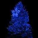 Dekoracja Świetlna Zewnętrzna Niebieska - 100 LED, Łączna, Wysoko Odporna na Warunki Atmosferyczne, Energooszczędna, z Gniazdem 