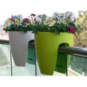 Doniczka na Balustradę Mrozoodporna i UV-Odporna Szara 20x26 cm LS7001S/Szary