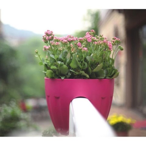 Doniczka na Balustradę Mrozoodporna i UV-Odporna Szara 20x26 cm LS7001S/Szary