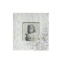 Drewniana kwadratowa ramka na zdjęcia z wypukłym dekorem 13,2x13,2 cm