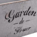 Duża Osłonka Drewniana Vintage z Uchwytami na Kwiaty i Zioła Garden
