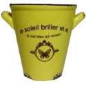 Seledynowy Ceramiczny Kubek-Osłonka w Stylu Vintage, Wysokość 10,5 cm
