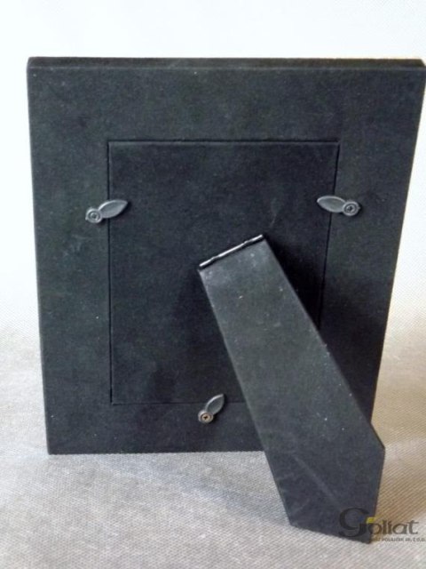 Stojąca ramka na zdjęcie z motywem pantery 19.5x15 cm w kolorze brązowo-kremowym