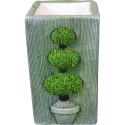 Świecznik Prostokątny z Motywem Drzewka 12x7 cm