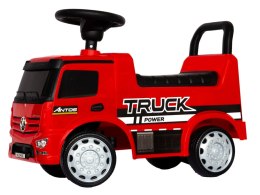 Mercedes - Benz Antos jeździk odpychacz TRUCK z funkcjami dźwiękowymi i świetlnymi - czerwony