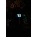 Srebrna Lampa Ogrodowa Solarna Multikolor z Automatyczną Zmianą Kolorów i Bezobsługowym Włączaniem 37.5x6 cm