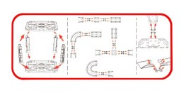 Wielopoziomowy parking z torem jazdy STRAŻ POŻARNA 50 elementów