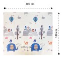 Dwustronna składana kolorowa edukacyjna piankowa mata dziecięca 180x200 cm - słonik