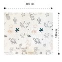 Dwustronna składana kolorowa edukacyjna piankowa mata dziecięca 180x200 cm - wodny świat