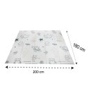 Dwustronna składana kolorowa edukacyjna piankowa mata dziecięca XXL 180x200 cm - słoniki