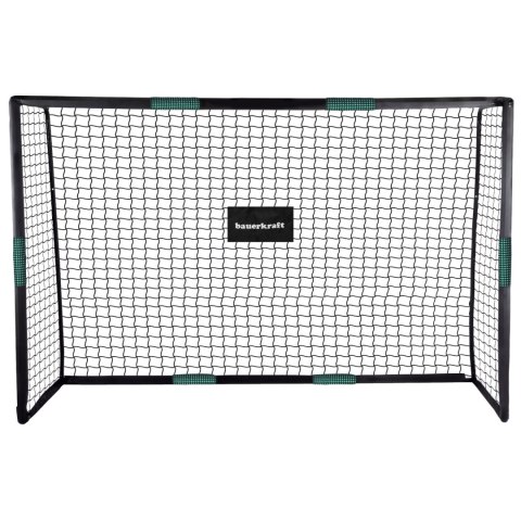 Duża metalowa bramka piłkarska z siatką treningową do gry w piłkę nożną 300x200x120 cm czarno-zielona