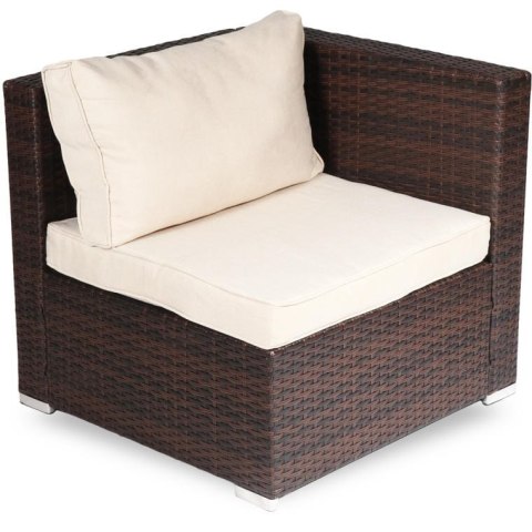 Modułowy zestaw ogrodowy 4-osobowy Technorattan z poduszkami i stołem ze szkła hartowanego SET-1