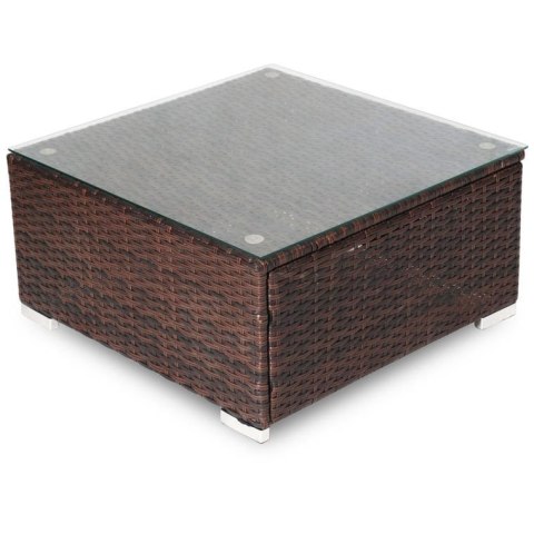 Modułowy zestaw ogrodowy 4-osobowy Technorattan z poduszkami i stołem ze szkła hartowanego SET-1