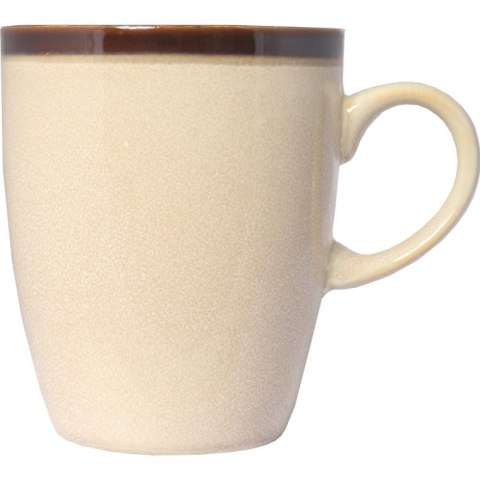 Zastawa stołowa ceramiczna z brązowymi talerzami