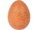 Ceramiczne Jajko Dekoracyjne w Pomarańczowym Kolorze z Czarnymi Kropkami 13 cm