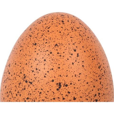 Ceramiczne Jajko Dekoracyjne w Pomarańczowym Kolorze z Czarnymi Kropkami 13 cm