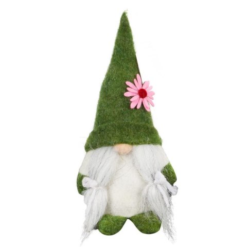 Wiosenny Skrzat-Dekoracja Wielkanocna z Warkoczami, Kolor Zielony, 15 cm