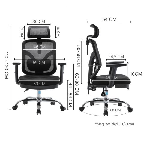 Fotel ergonomiczny ANGEL biurowy obrotowy jOkasta Pomarańczowa