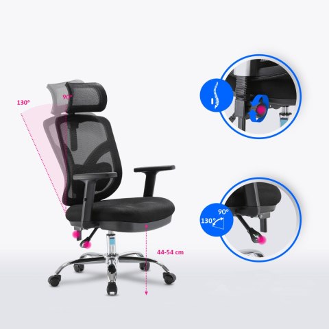 Fotel ergonomiczny ANGEL biurowy obrotowy jOkasta Szara