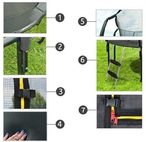 OUTLET Trampolina Ogrodowa Model Exclusive 312cm/10FT Dla Dzieci Z Wzmacnianą Siatką
