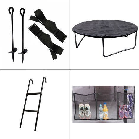 Trampolina Ogrodowa Jumpi 312cm/10FT Maxy Comfort Plus Jasno Zielona Z Wewnętrzną Siatką