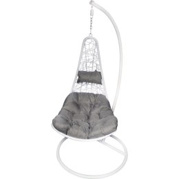 Komfortowy Fotel Wiszący na Taras lub Ogród F-05 Szary z Poduszkami