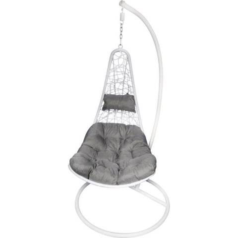 Komfortowy Fotel Wiszący na Taras lub Ogród F-05 Szary z Poduszkami