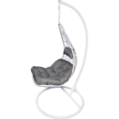Komfortowy Fotel Wiszący na Taras lub Ogród F-05 Szary z Poduszkami