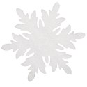 Komplet 6 Białych Zawieszek w Kształcie Śnieżynek 14 cm