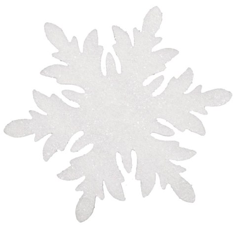 Komplet 6 Białych Zawieszek w Kształcie Śnieżynek 14 cm