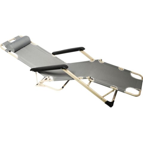 Leżak Ogrodowy Oxford z Regulacją Pozycji - Wzmacniany, Składany, Kolor Złoty