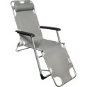 OXFORD LEŻAK FOTEL OGRODOWY WZMOCNIONY SKŁADANY SILVER