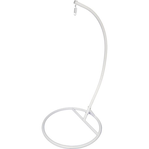 Stylowy, Bujany Fotel Ogrodowy Kokon Kremowy F-05 z Stalowym Stełażem i Poduszkami