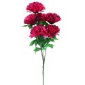 BUKIET 6 SZTUCZNYCH CHRYZANTEM BORDOWYCH 72 CM WYSOKOŚCI