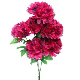 BUKIET 6 SZTUCZNYCH CHRYZANTEM BORDOWYCH 72 CM WYSOKOŚCI